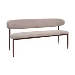 Banc De Salle À Manger Taupe/Noyer - 200x55x77cm - Alexia