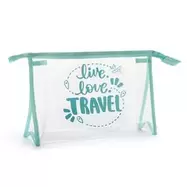 Trousse transparente menthe