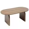 Table basse ovale en bois brun 120x60xH45cm