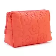 Trousse matelassée fleur corail 26x18x10