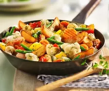 Groente-aardappelschotel