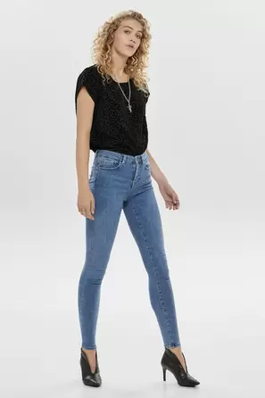 POWER PUSH UP - Mid blue denim