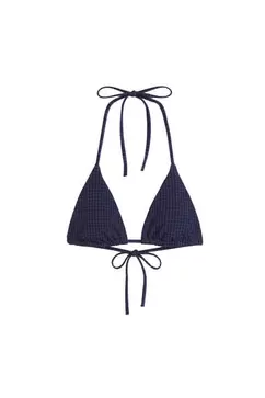 Haut de bikini à carreaux vichy