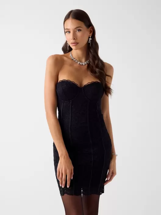 Vestido mini de encaje