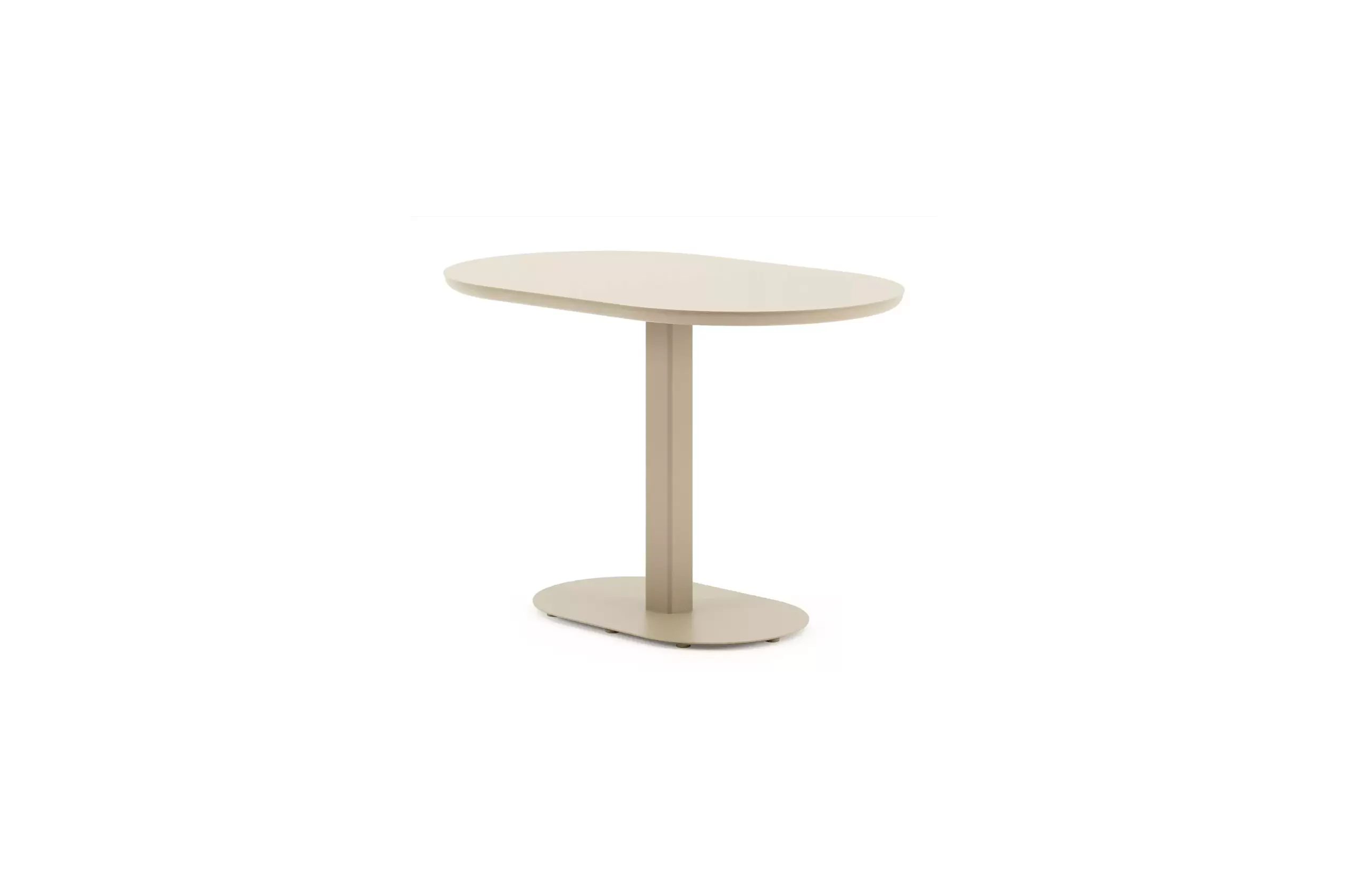 Kantelbare tuintafel bombo in beige aluminium - L 110 x B 70 x H 74 cm