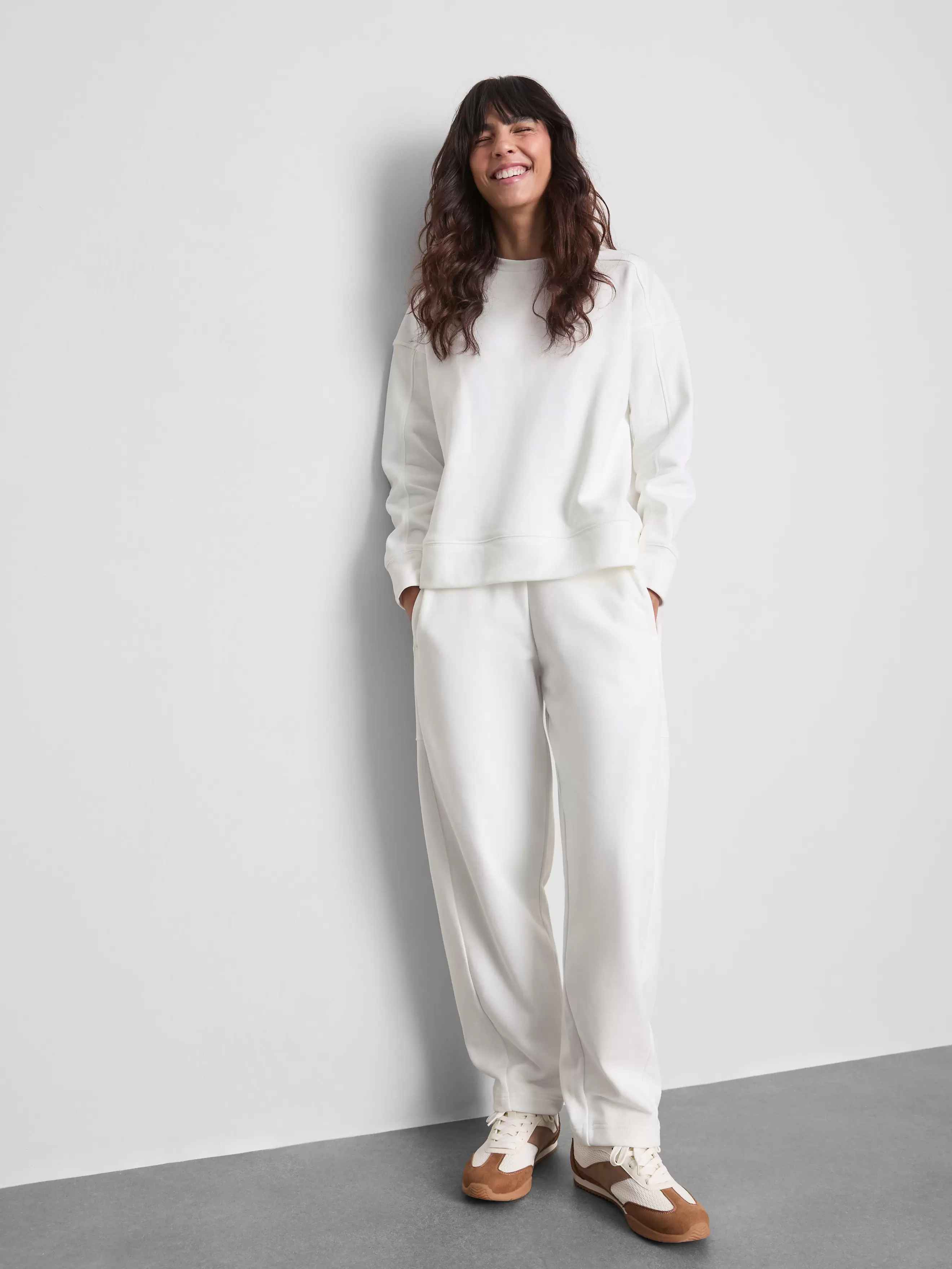 Sweat-shirt en coton à coutures basses aux épaules By Coleen