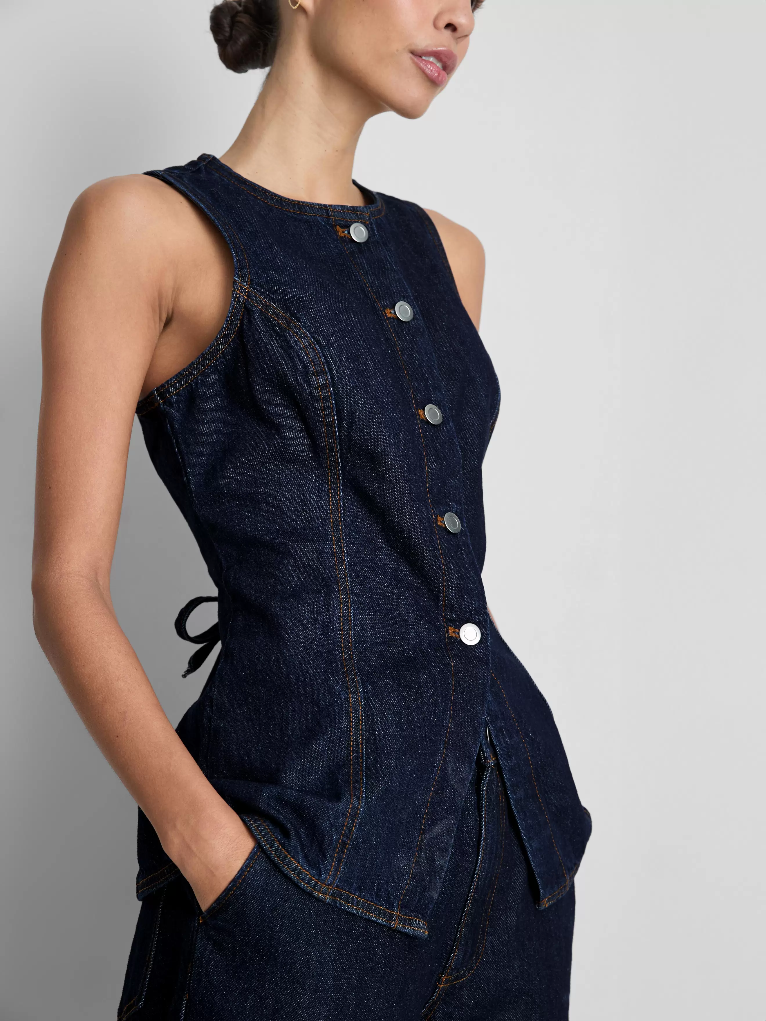 Gilet de costume en denim Coleen