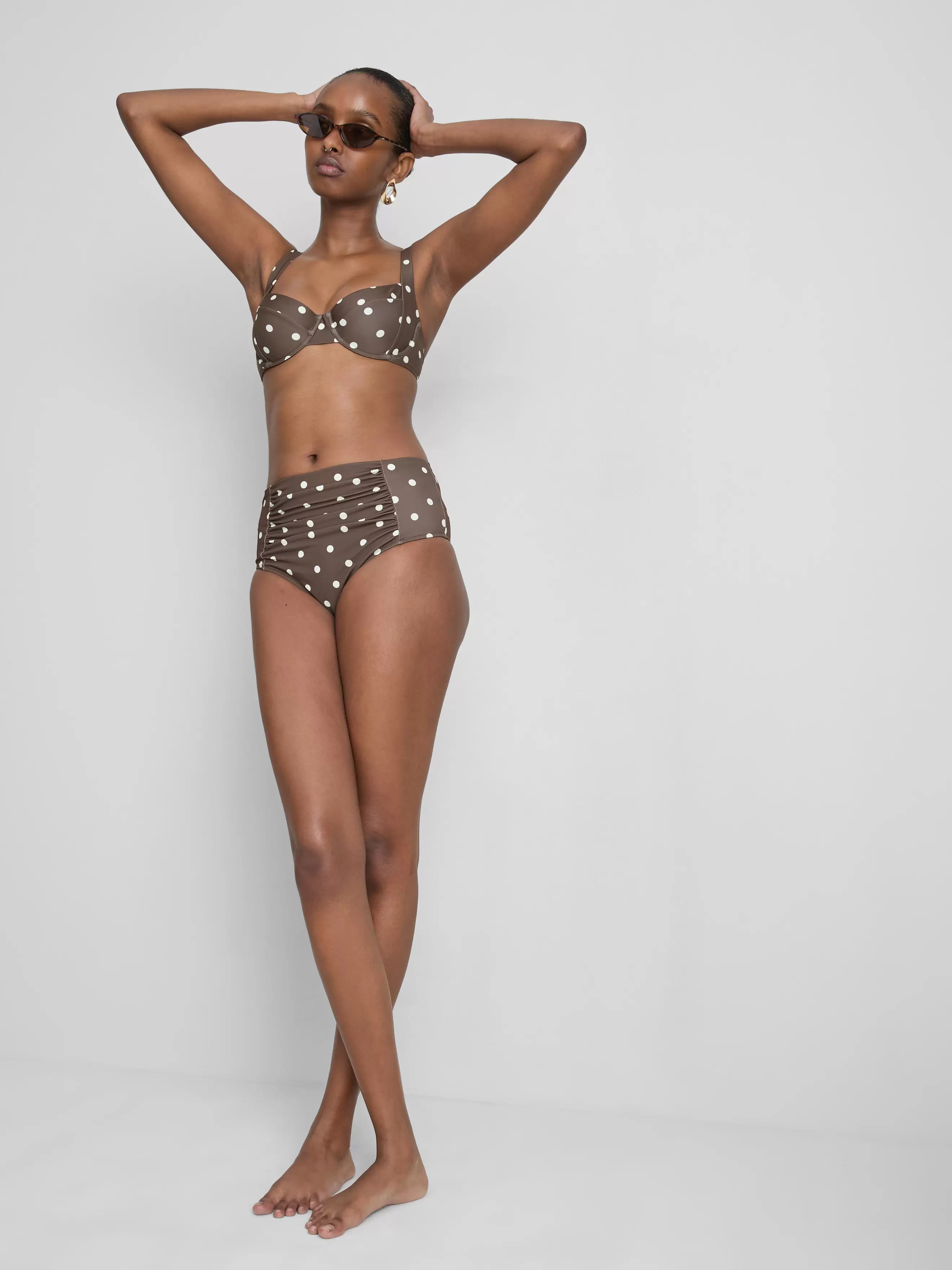 Haut de bikini balconnet à armatures et pois