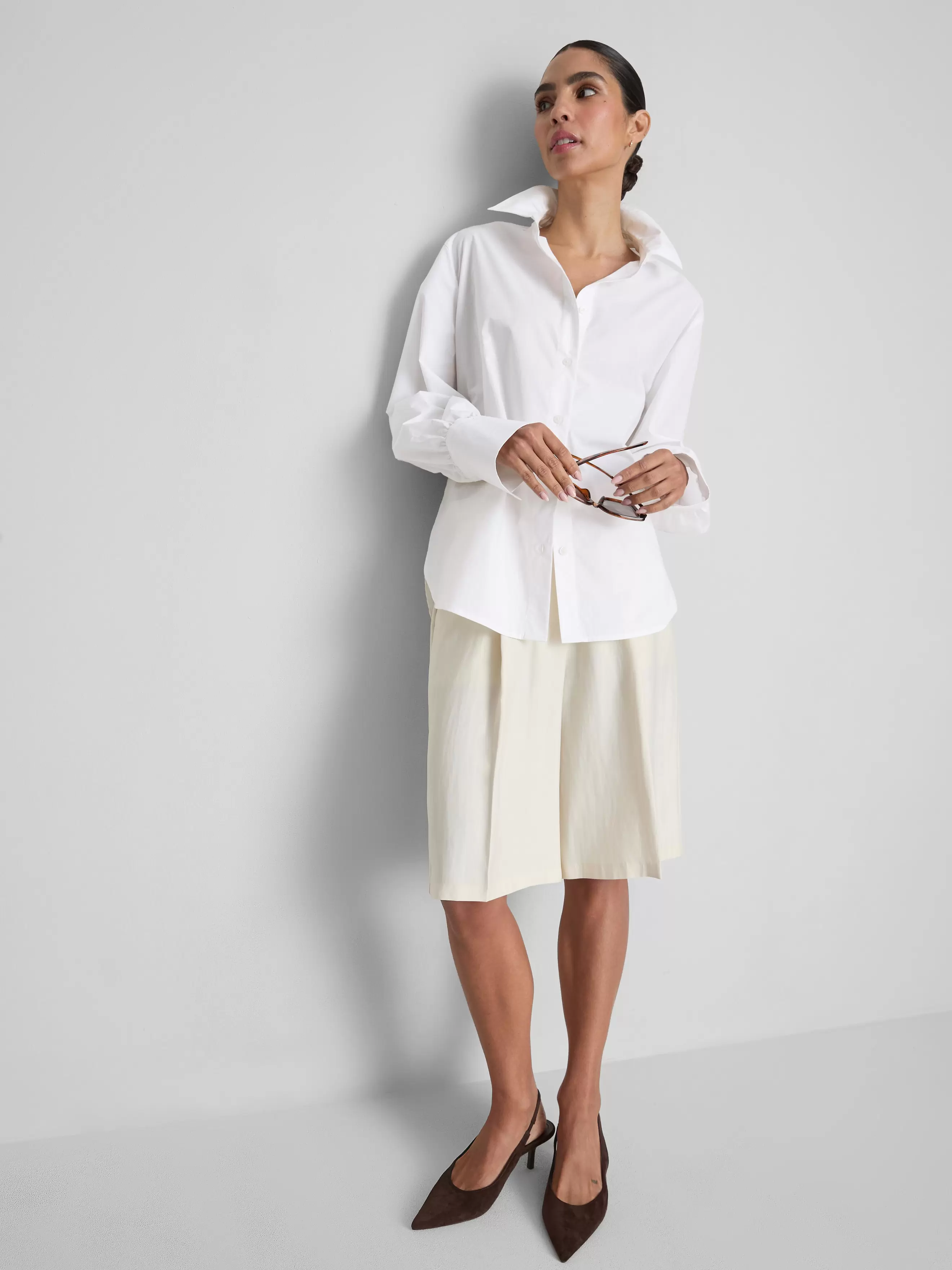 Chemisier en popeline à liens à nouer By Coleen