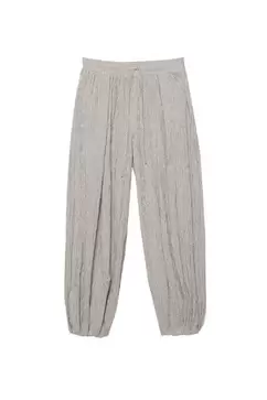 Pantalon bouffant à carreaux