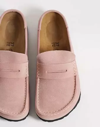 Birkenstock Naples Wrapped in pink clay suede