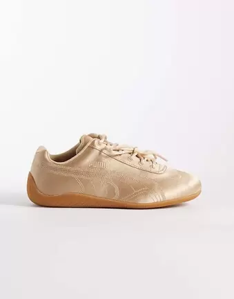 Puma Speedcat satin trainers in beige