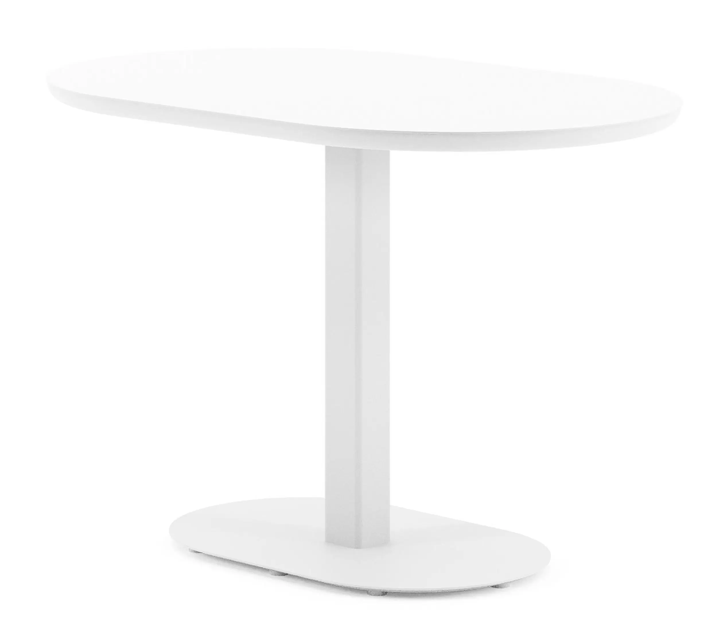 Kantelbare tuintafel bombo in wit aluminium - L 110 x B 70 x H 74 cm