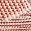 Tapis de bain en coton biologique motifs à carreaux tricolores 50x70