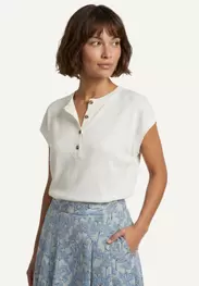 Cotton crew neck spencer off white