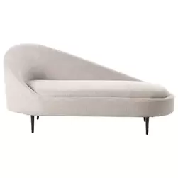 Chaise longue côté gauche VALREAS Tissu Taupe