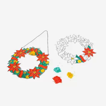 DIY corona colgante de vidrieras