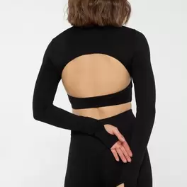 Seamless sport long sleeve with back cutout