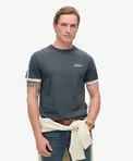 T-shirt rétro à rayures et logo Essential