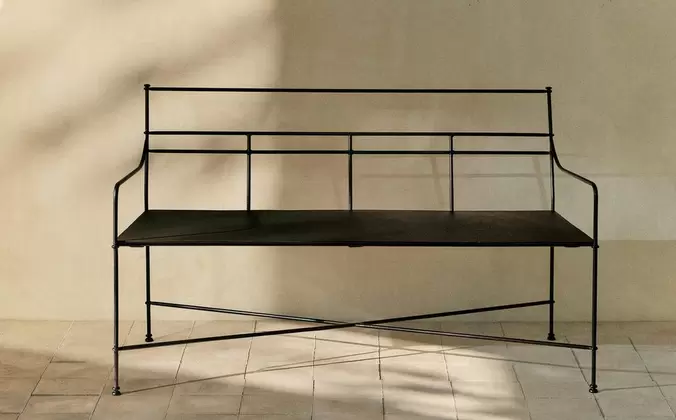 DOUBLE FORGED METAL BENCH