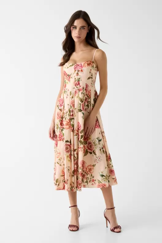 Vestido maxi con estampado floral