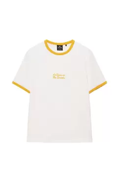 T-shirt texte bord-côte