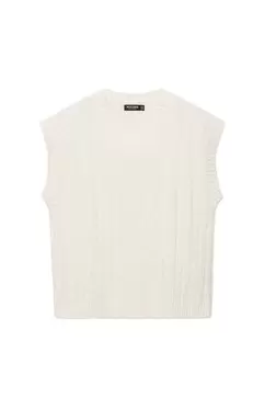 Gilet en maille torsadée