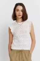 Top pointelle volante