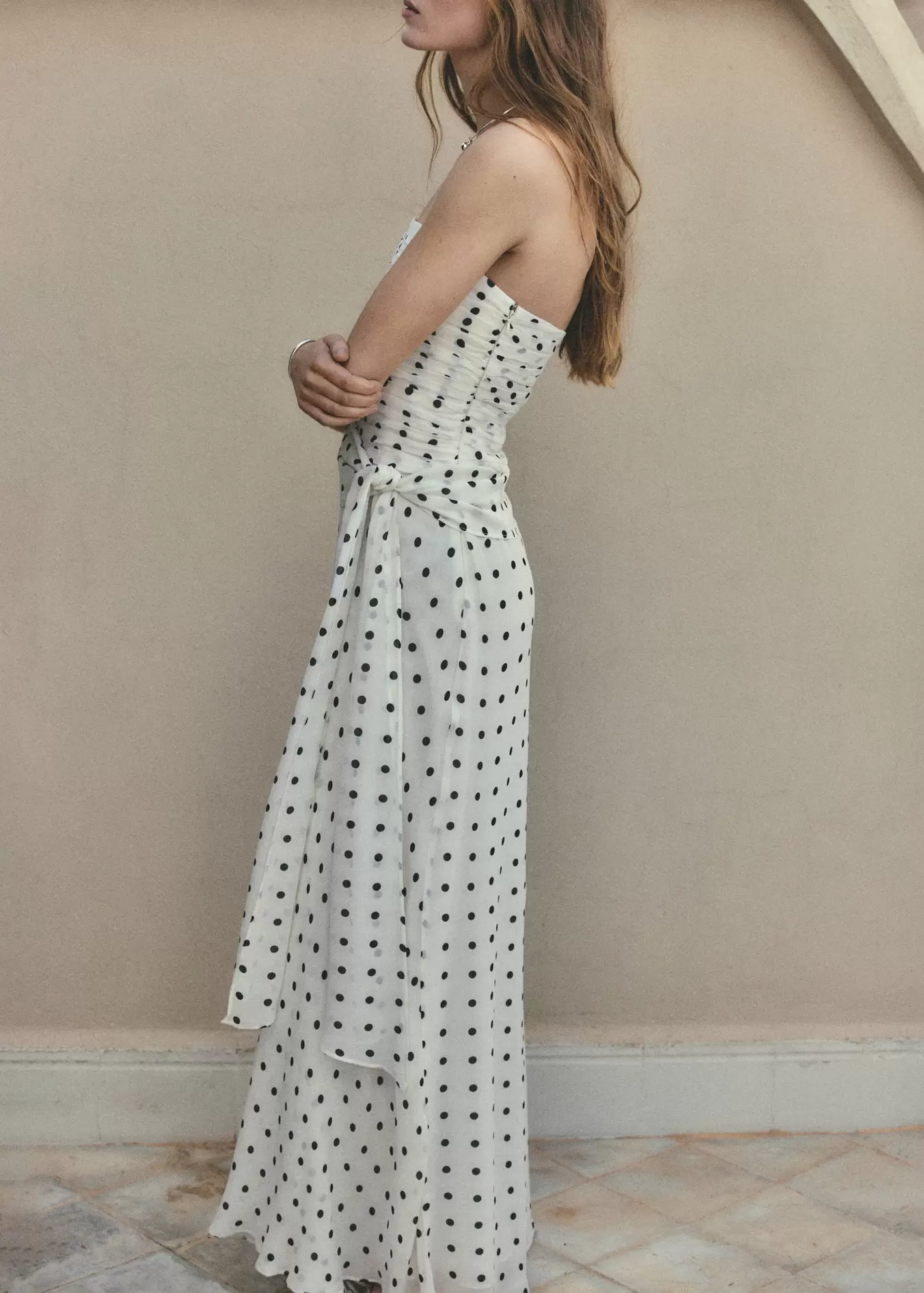 Robe à pois évasée