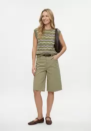 Cotton bermuda olive green