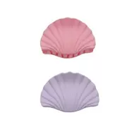 Pince coquillage mat rose/mauve 6 cm - 2PC