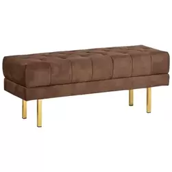 Banc ROSEVILLE Marron foncé Velours