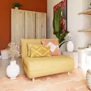 Nio - Canapé clic-clac 1 place jaune moutarde