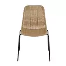 Boavista - Chaise de jardin en résine recyclée coloris naturel et acier noir