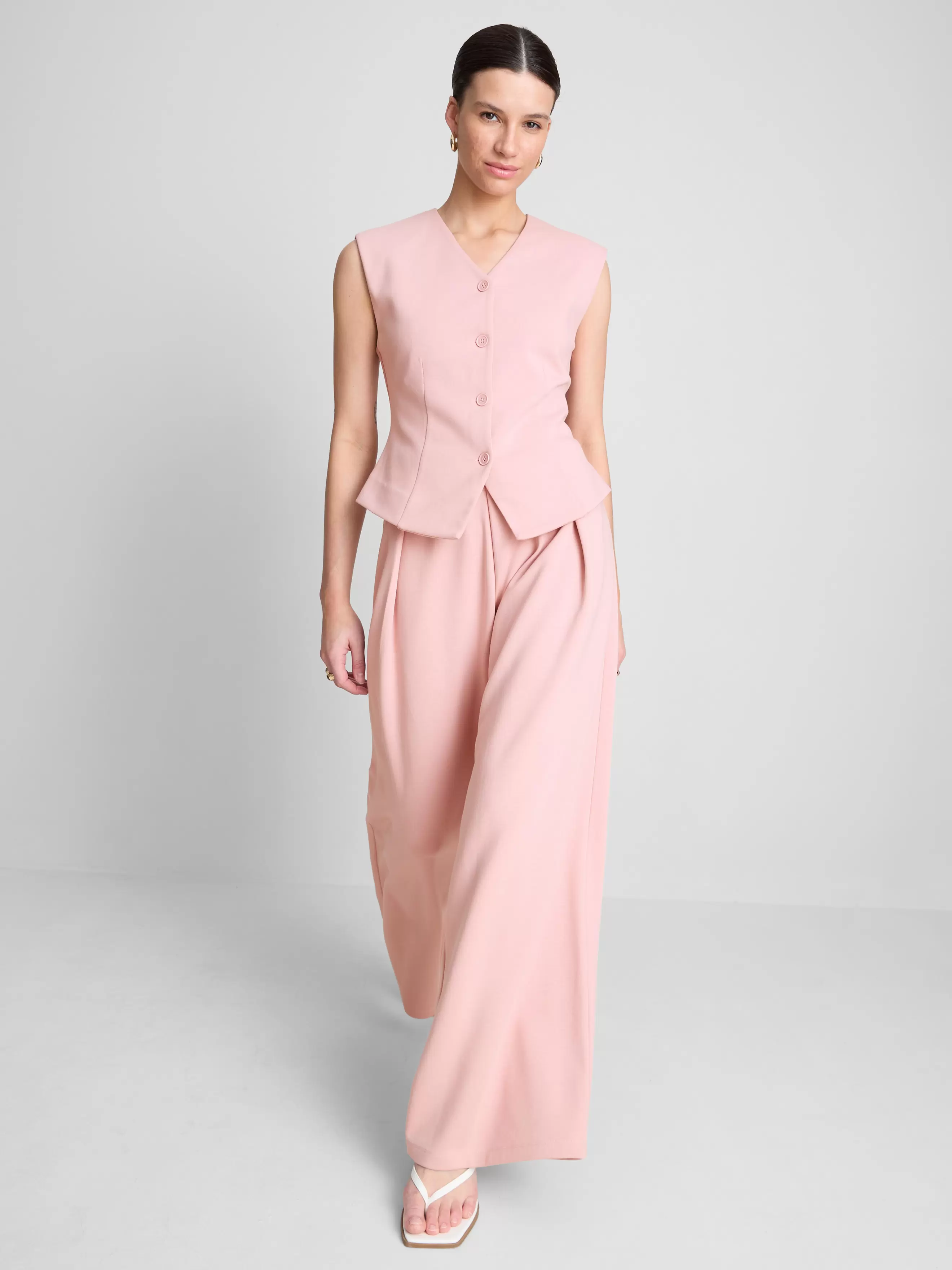 Bas de jogging large en mélange de coton