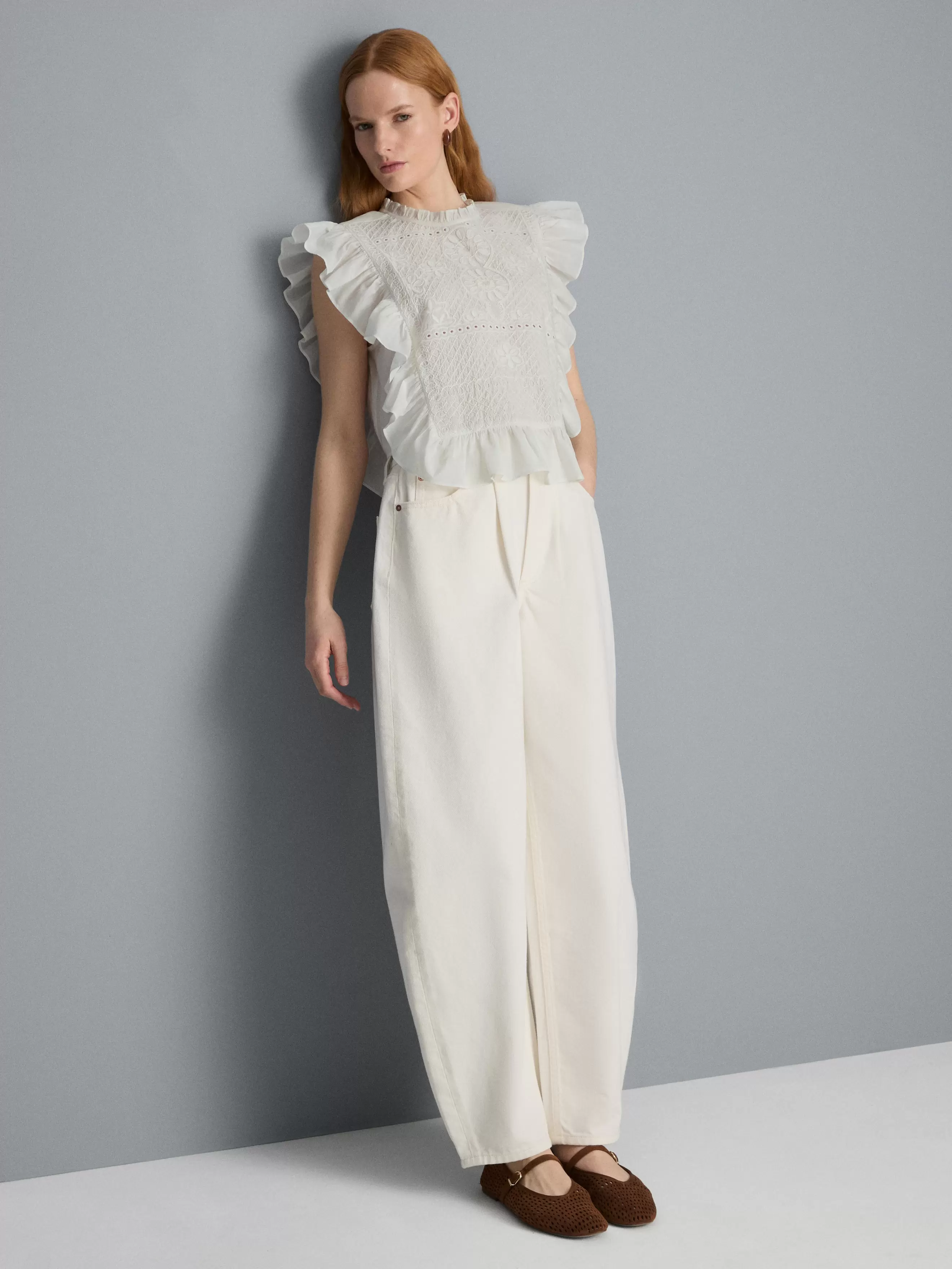 Jean barrel en denim de coton Ultimate