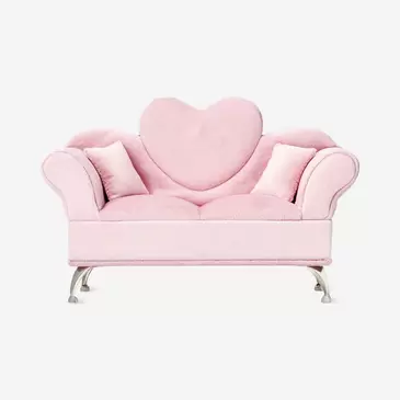 Almacenamiento de joyas como sofá de corazón rosa