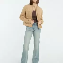 Faux leather with biker detail