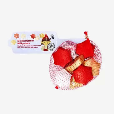 Chocolates estrellas con relleno de leche