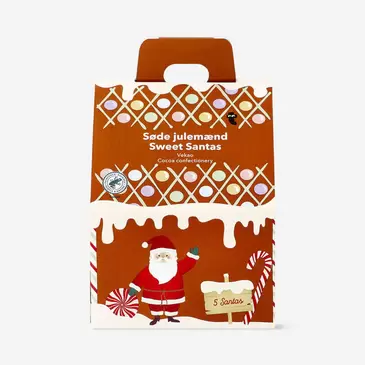 Confitería de cacao con leche - Papá Noel en contenedor de casa de jengibre - 5 piezas