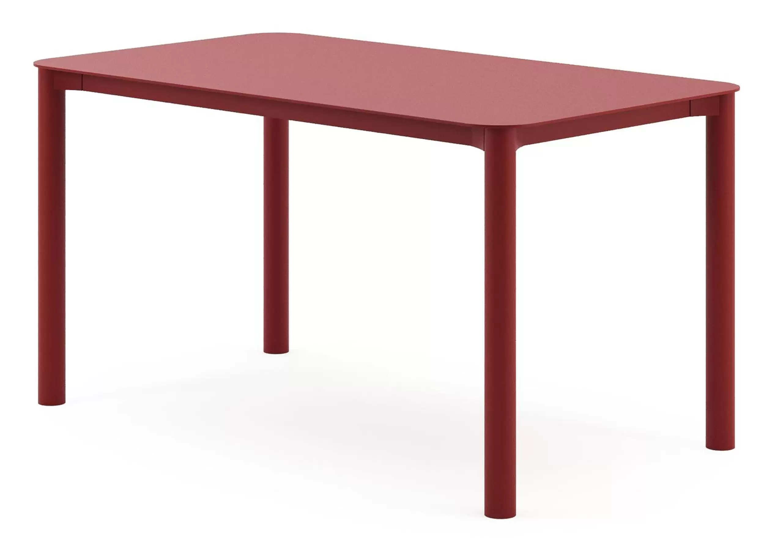 Tuintafel rechthoekig afgerond in ruby aluminium - L 140 x B 80 x H 74.5 cm