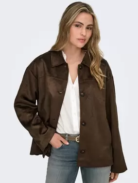 ONLCAROLINA synthetic Suede jacket