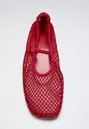 Mesh ballerina’s met bandje