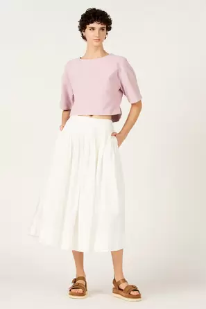 Blouse met korte mouwen - roze