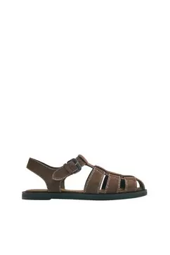 Sandales à lanières cuir