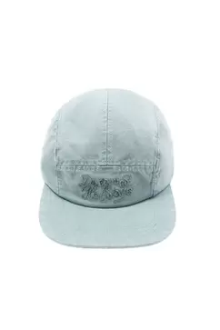 Casquette 5 panneaux bleue brodée
