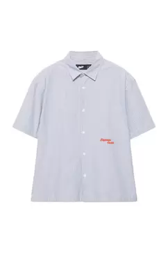 Chemise popeline rayée manches courtes