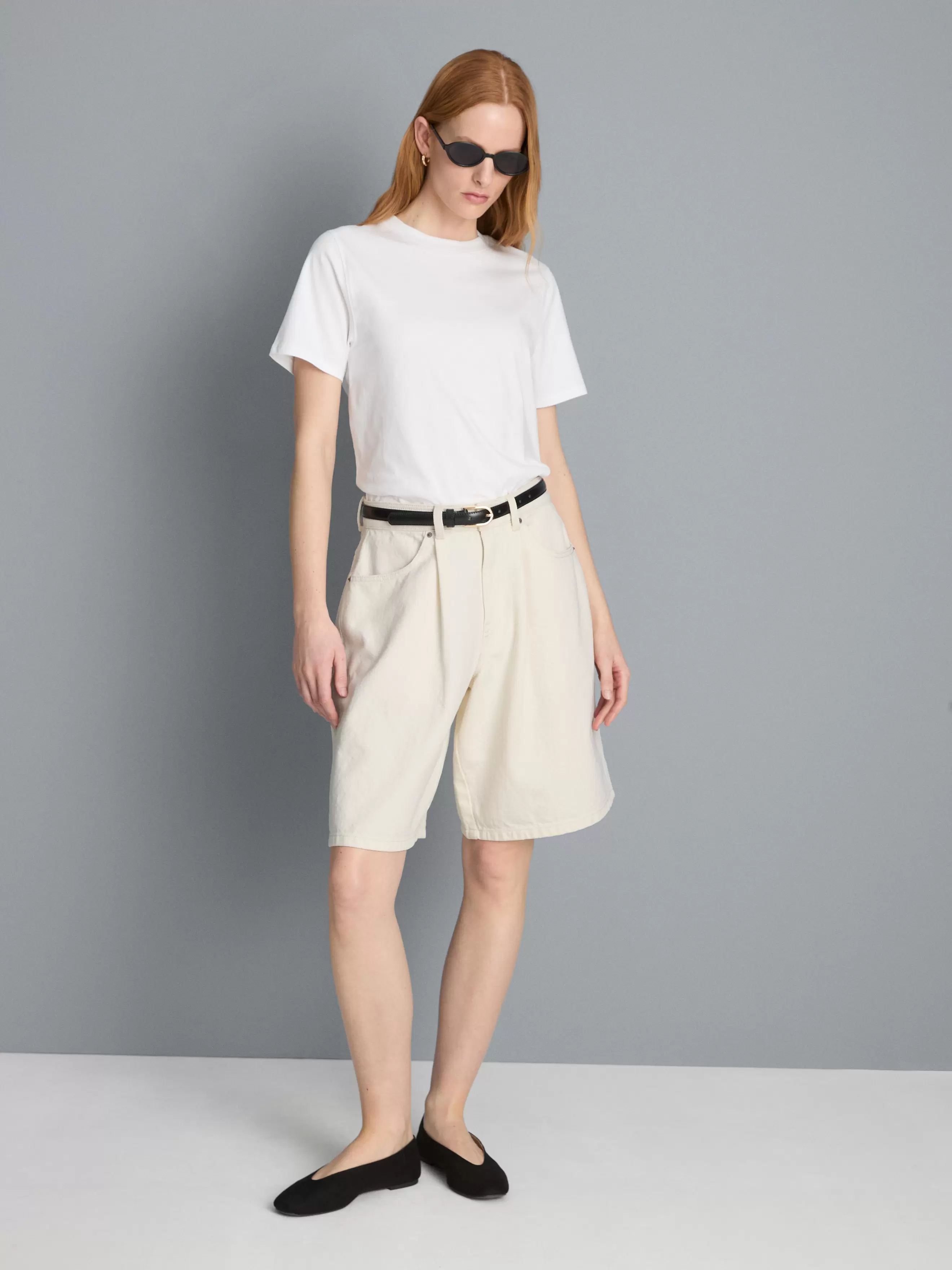 Bermuda en denim de coton