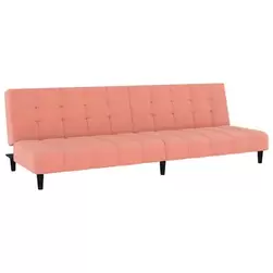 VidaXL Canapé-lit 2 places clic-clac - velours rose - 200 cm