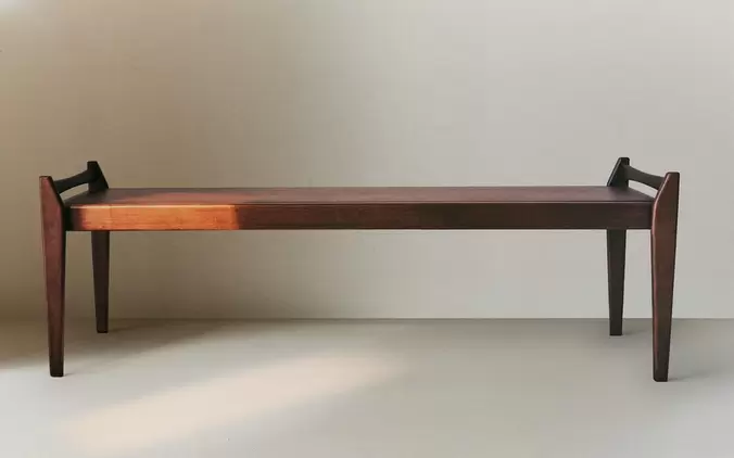 LONG WOODEN BENCH